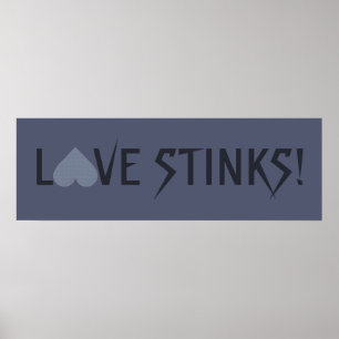 Grey Heart Anti-Valentine custom poster