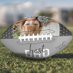 Grey Heart Best Dad Photo Father`s Day  Football