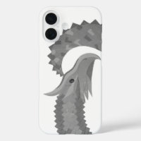 Grey heart dragon on white Case-Mate iPhone case