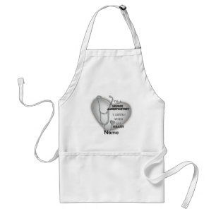 Grey Heart Nurse Anaesthetist Standard Apron