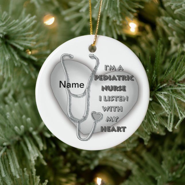 Grey Heart Paediatrics Nurse Ceramic Tree Decoration (Tree)