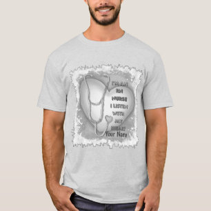 Grey Heart RN Nurse T-Shirt