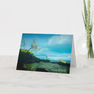 Grey Heron image for Birthday Greeting card