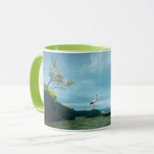 Grey Heron image for Two tone mug