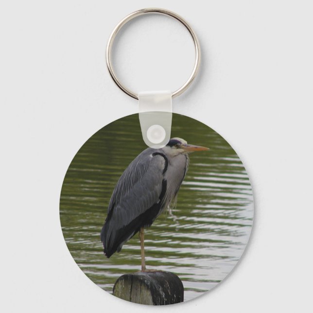 Grey Heron Key Ring (Front)