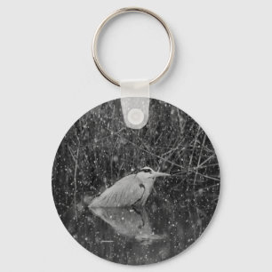 Grey Heron Keychain