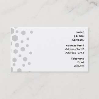 Grey Hexagons. Business Card