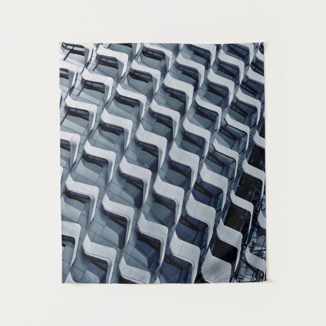 Grey high-rise building tapestry (Front)