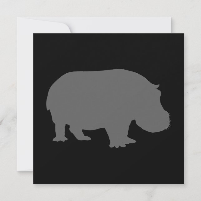 Grey Hippo Silhouette (Front)