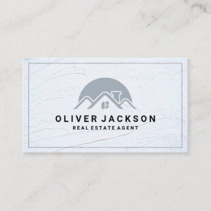Grey Home Rooftop Logo Business Card