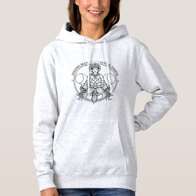 Grey Hoodie, SBLT Goddess and Lotus Hoodie (Front)