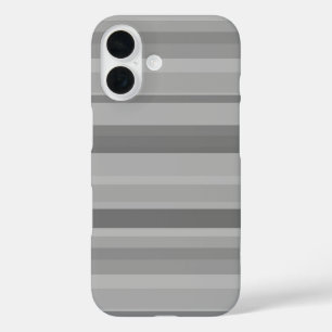 Grey horizontal stripes iPhone 16 case