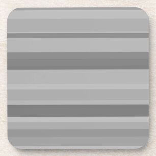 Grey horizontal stripes coaster