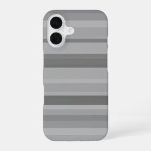 Grey horizontal stripes iPhone 16 case