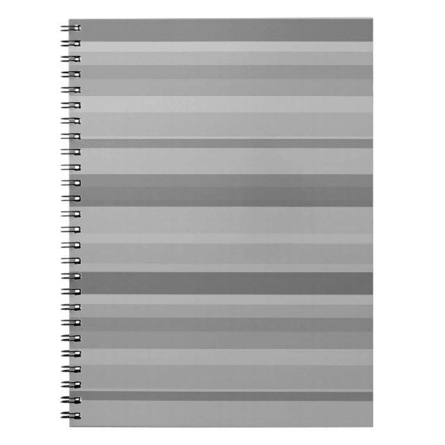 Grey horizontal stripes notebook (Front)