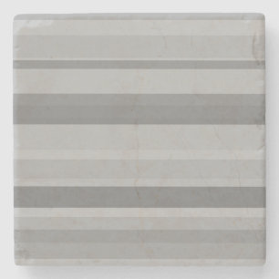 Grey horizontal stripes stone coaster