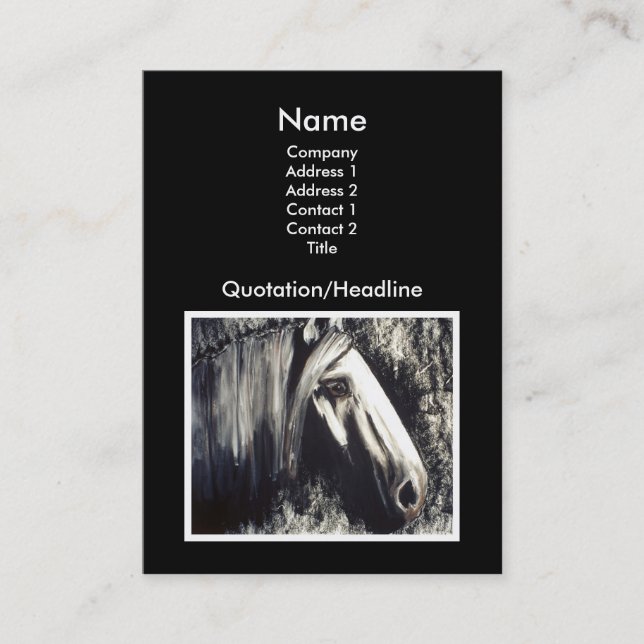 Grey Horse Business Card (Front)
