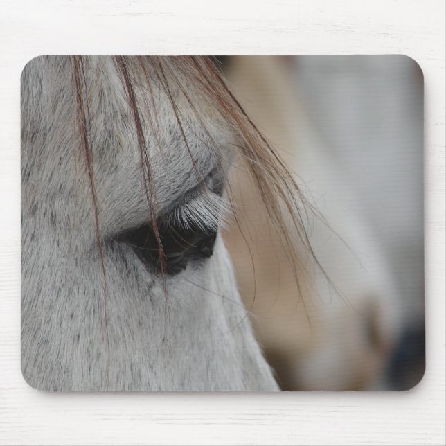 Grey Horse Eye Mouse Pad (Front)