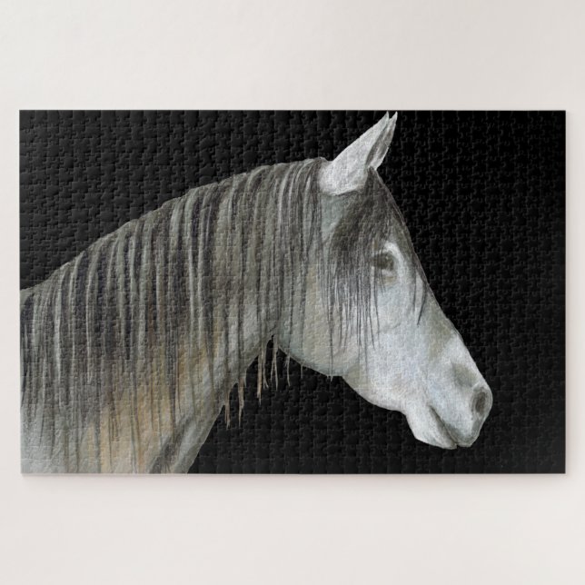 Grey Horse Jigsaw Puzzle (Horizontal)