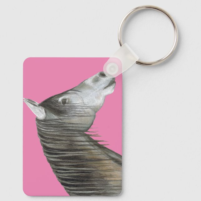 Grey Horse Key Ring (Back)