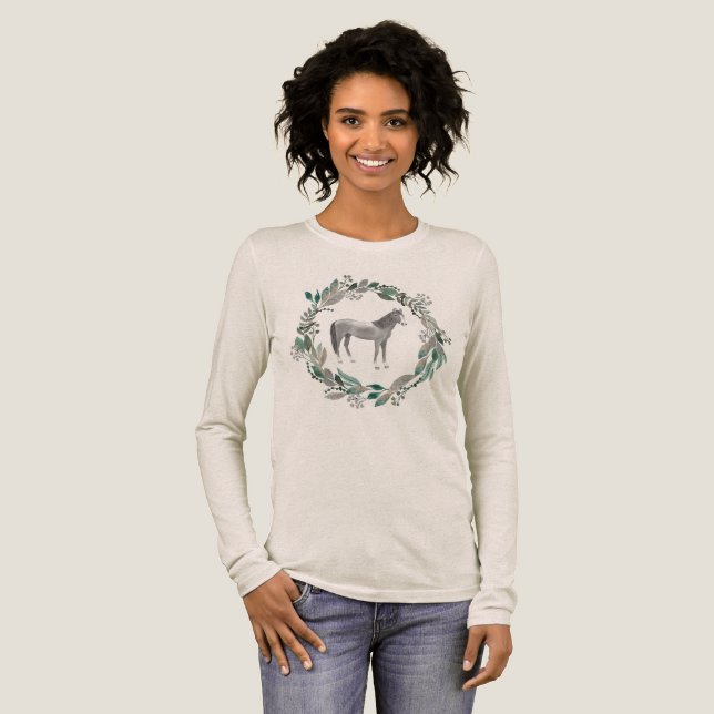 Grey Horse Longsleeve Shirt (Full Front)