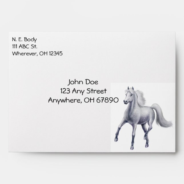 Grey Horse Lovers Envelope (Front)