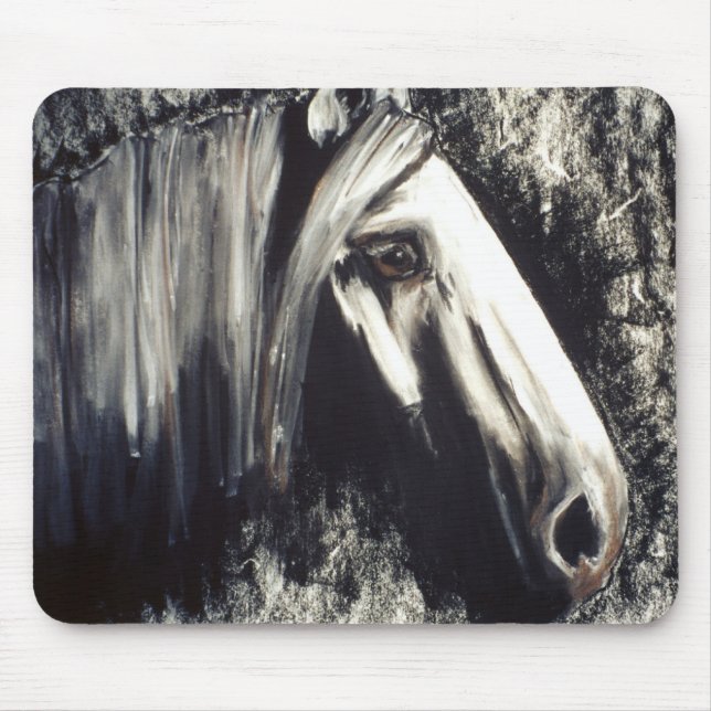 Grey Horse Mouse Pad (Front)