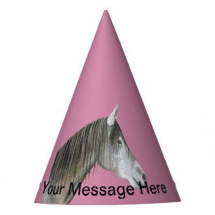 Grey Horse Party Hat
