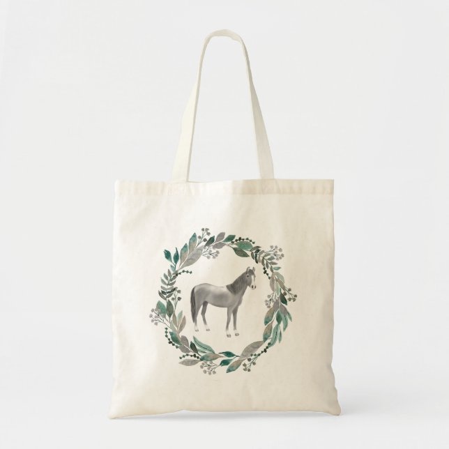 Grey Horse Tote Bag (Front)