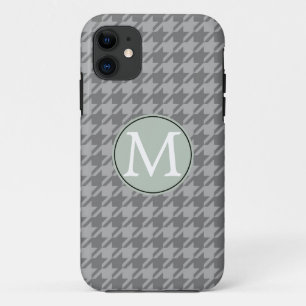 Grey Houndstooth iPhone 11 Case