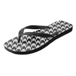 Grey Houndstooth Jandals
