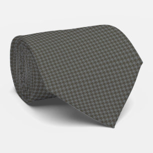 Grey Houndstooth Retro Design Tie