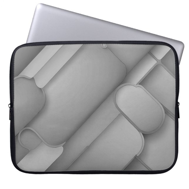 Grey Hues Modern Art  Laptop Sleeve (Front)