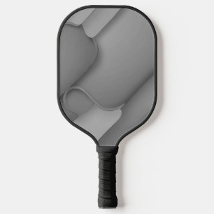 Grey Hues Modern Art Pickleball Paddle