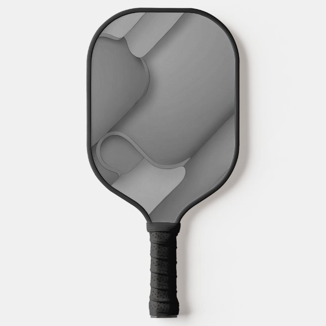 Grey Hues Modern Art  Pickleball Paddle (Front)