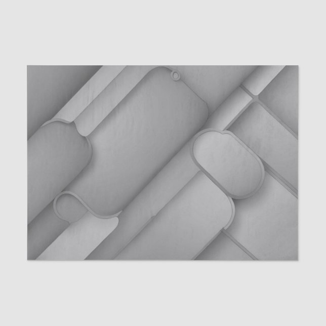 Grey Hues Modern Art  Tissue Paper (Front)