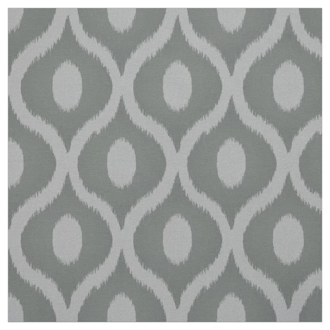 Grey ikat moroccan design fabric (Swatch)