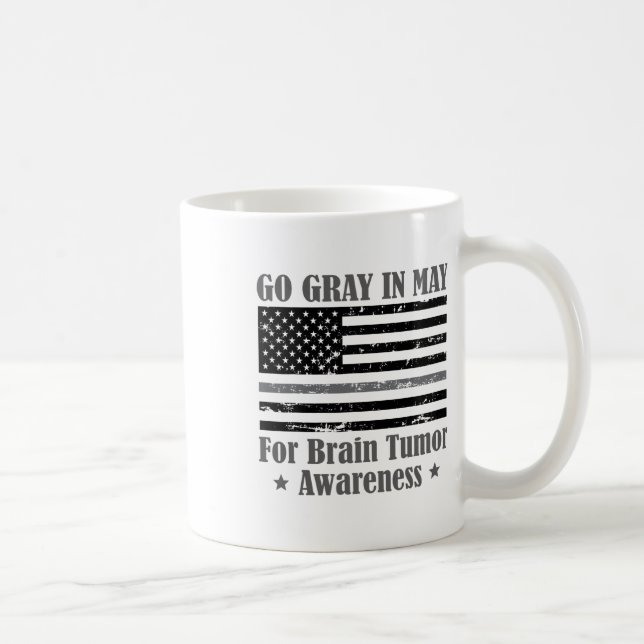 Grey In May Brain Tumour Awareness Cancer Hope Gre Coffee Mug (Right)