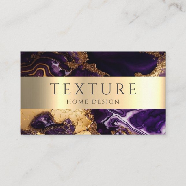 Grey Ink Pattern Marble Texture Stone Pattern Business Card (Front)