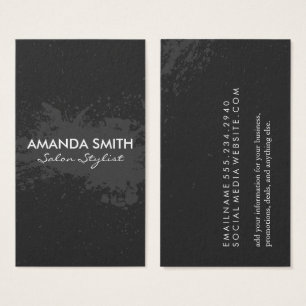 Grey Ink Splatter Salon Stylist