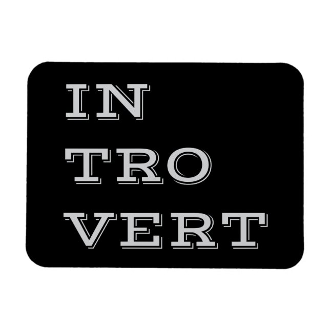 Grey Introvert Flexi Magnet (Horizontal)