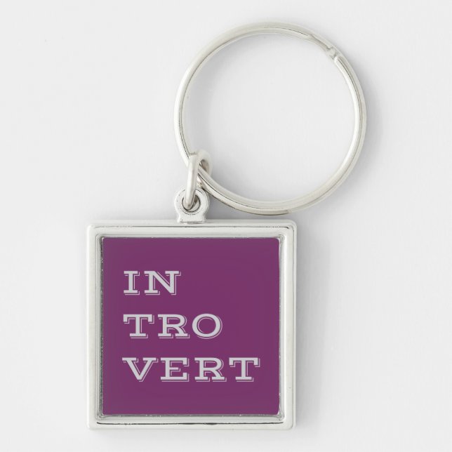Grey Introvert Keychain (Front)