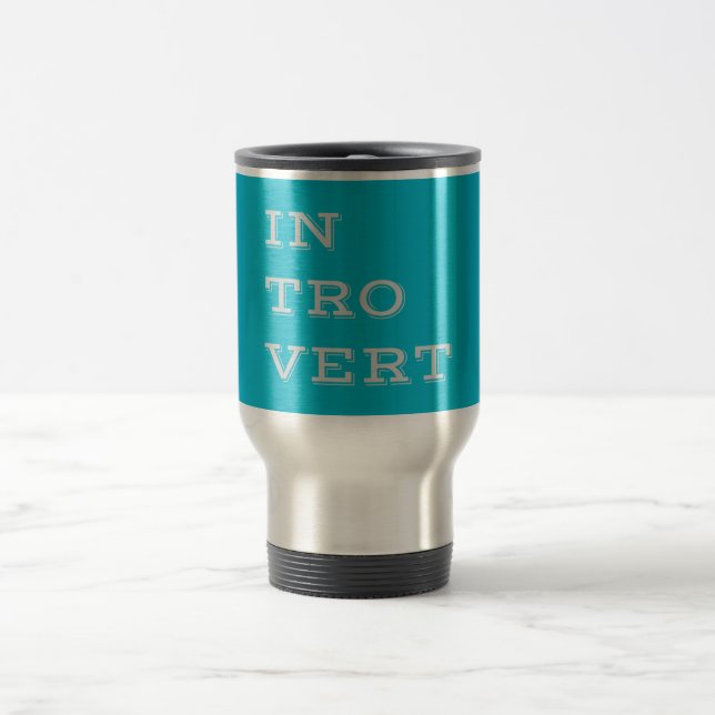 Grey Introvert Travel Mug (Center)