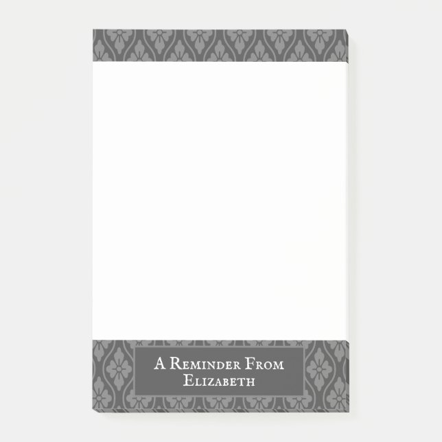 Grey Japanese Scroll Personalised Notes (Front)