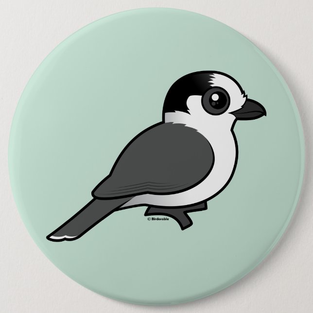 Grey Jay 6 Cm Round Badge (Front)