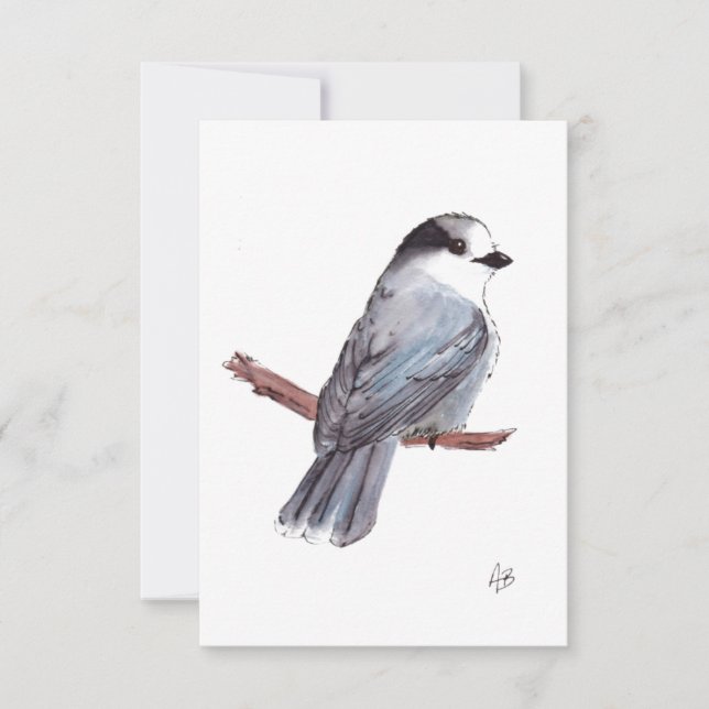 Grey Jay Thank You Card (Front)