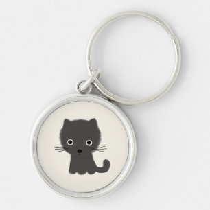 Grey Kitten Key Ring