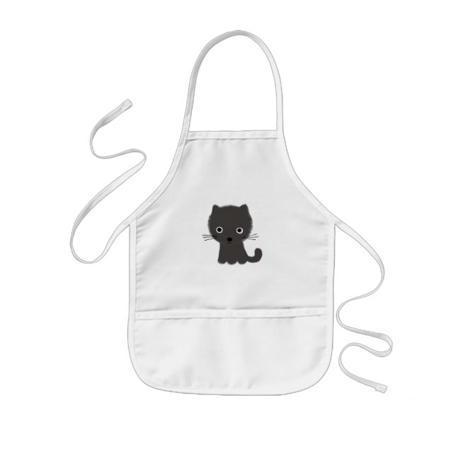 Grey Kitten Kids Apron (Front)