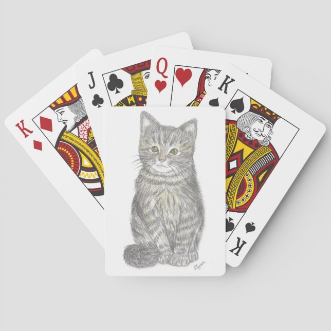 Grey Kitten Playing Cards (Back)