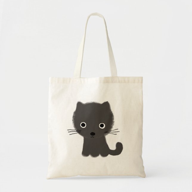 Grey Kitten Tote Bag (Front)
